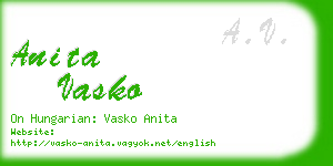 anita vasko business card